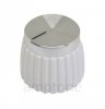 Knob Marshall style - white / silver